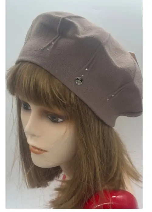 Берет женский- однослойная вязка (р-р 55-58)