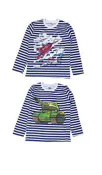 Тельняшка с принтом для мальчика 5-8 лет