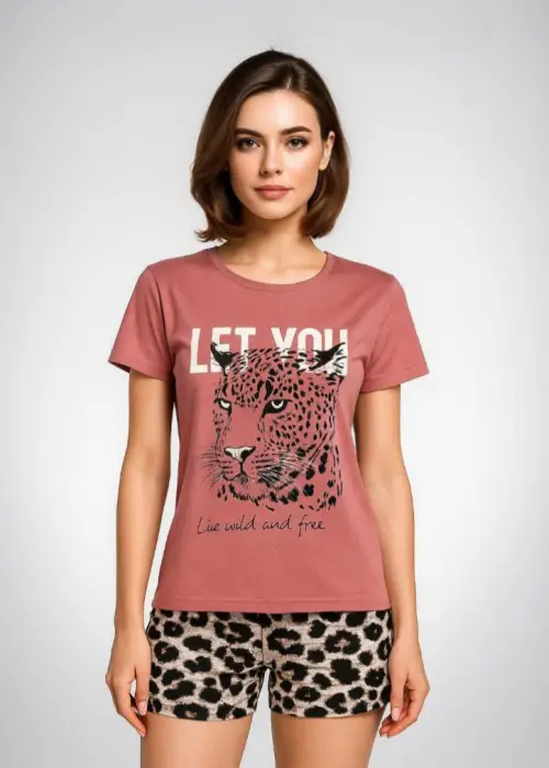 Женская пижама с шортами и футболкой  хлопковая ( р-р 48-56)