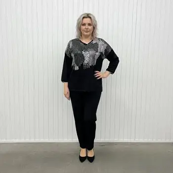 Кофта трикотажная нарядная женская (р-р 48-54)