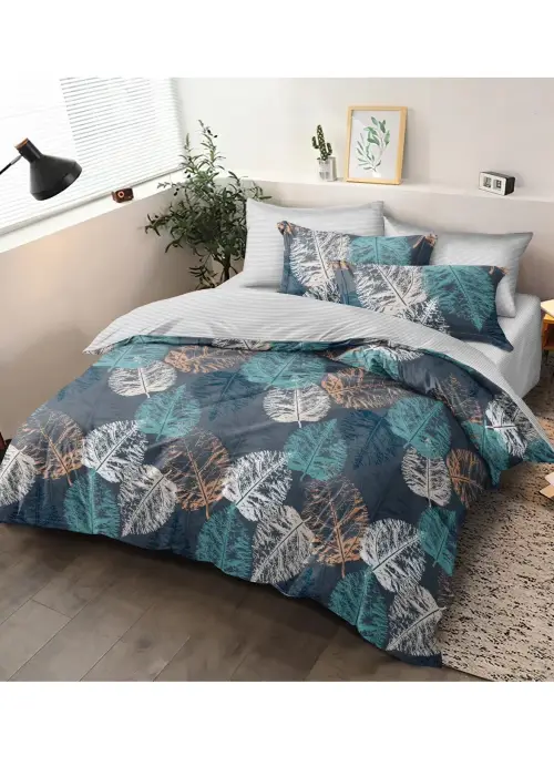 Комплект постельного белья с принтом, поплин (Семейный)