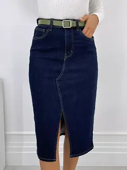 Юбка джинсовая с разрезом р-р 30-36