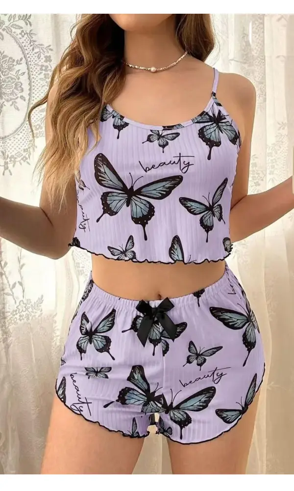 Пижама трикотажная двойка: майка+шорты (р-р 44-50)