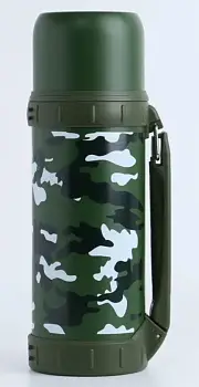 Термос 1.2 л  Камуфляж", с кружкой