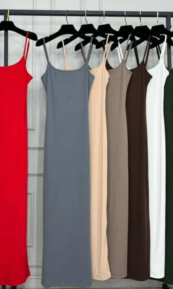 Женское платье в рубчик на тонких бретелях ( р-р 42-44)