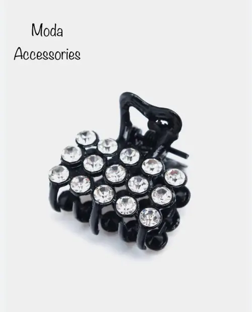 Металлический крабик для волос со стразами ( 4 см)