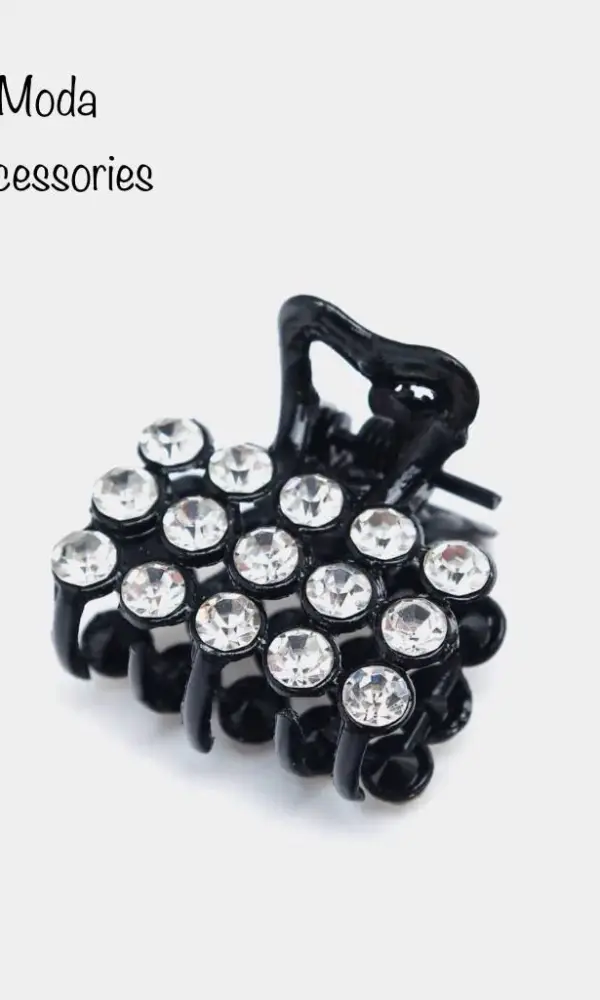 Металлический крабик для волос со стразами ( 4 см)