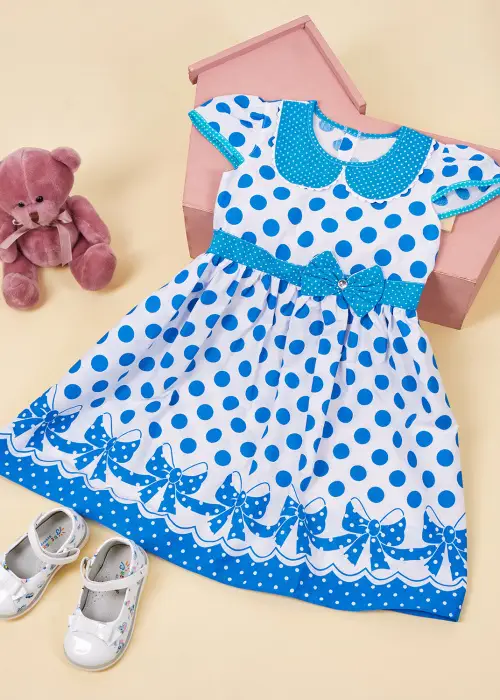 Платье "Цветы Ассорти", с воротничком, для девочки (1-5 лет)