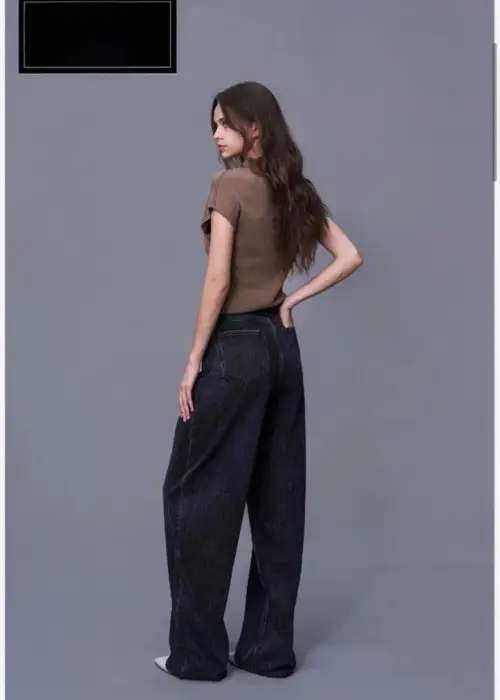 Джинсы женские широкие палаццо с высокой посадкой (р-р 28-33)