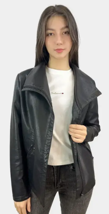 Куртка женская экокожа с поясом (р-р S -3XL)