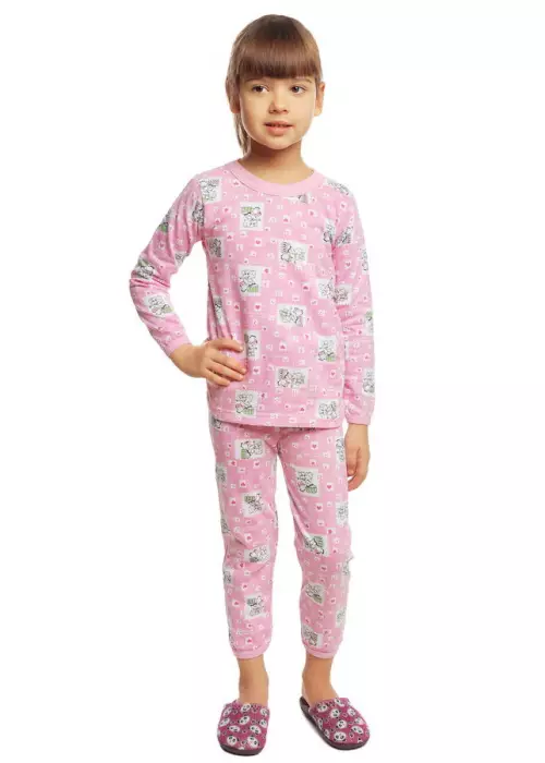 Пижама с начесом, для девочек/мальчиков (8-12лет)