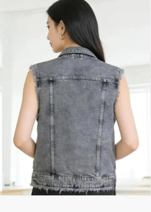 Жилет джинсовый укороченный женский (р-р S-3XL)