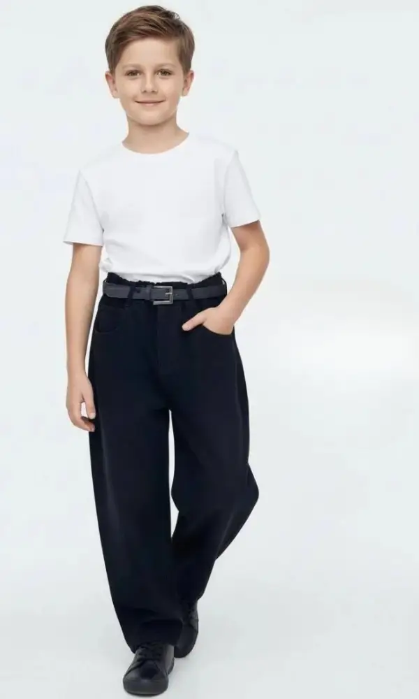 Джинсы широкие на резинке для мальчика (р-р 146-176)