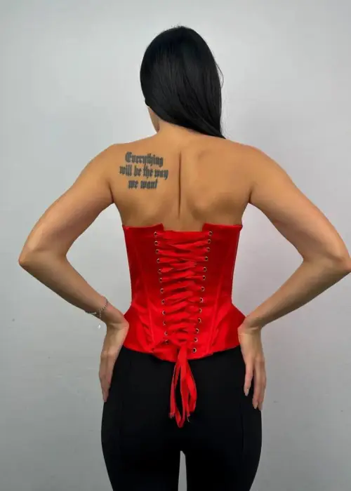 Топ - корсет шелковый на шнуровке вечерний р-р SS/MM