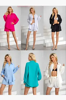 Костюм летний двойка с рубашкой (р-р L-4XL)