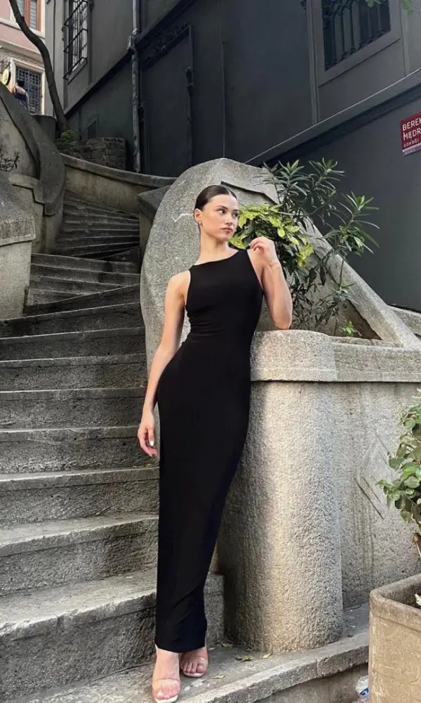 Платье-майка в рубчик, макси длина ( р-р 42-44)