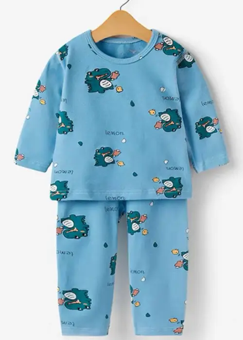Пижама детская: джемпер и брюки. Принт, манжеты (2-8 лет)