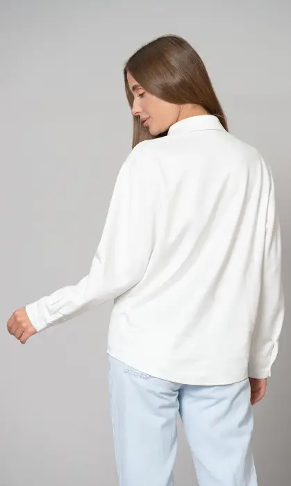  Рубашка женская, замшевая, с длинным рукавом (р-р 42-48)