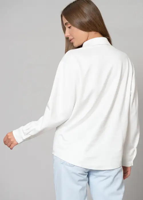  Рубашка женская, замшевая, с длинным рукавом (р-р 42-48)