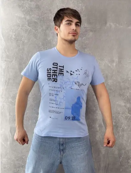 Мужская футболка, принт и цвет в ассортименте (р-р 48-56)