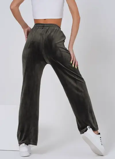 Женские велюровые брюки на резинке, широкие (р-р 44-54)