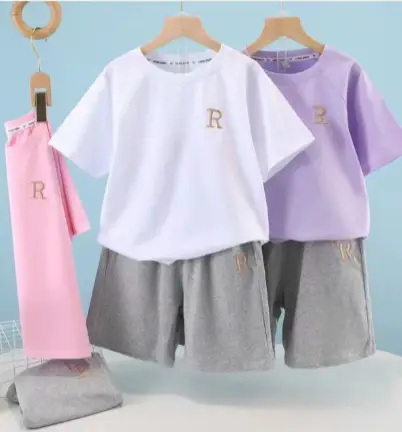 Комплект для девочки летний футболка+шорты (р-р 120-160)