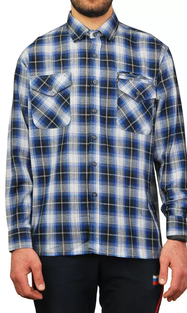 Рубашка "С карманами", с длинным рукавом, мужская (р-р 48-56)