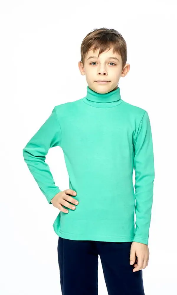 Водолазка лапша, зеленая для мальчика (9-12 лет)