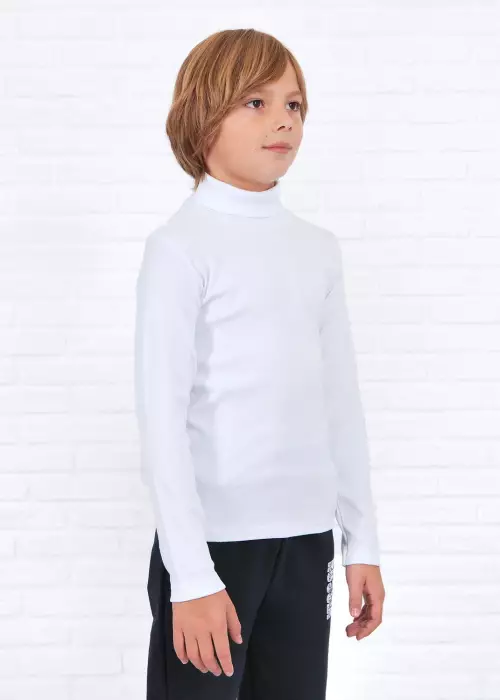 Водолазка лапша, белый для мальчика (5-8 лет)