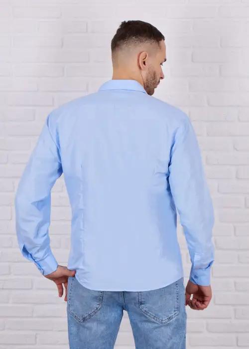Рубашка мужская "Классика",однотонная, длинный рукав (р-р 44-54)