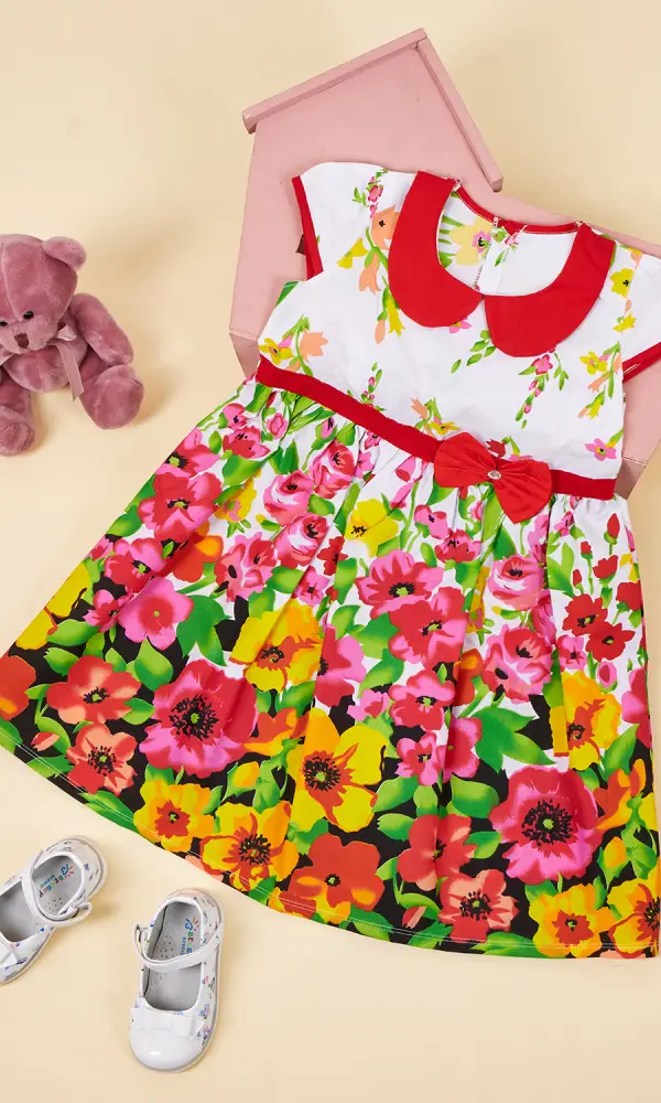 Платье "Принт "Цветы", для девочки (5-8 лет)