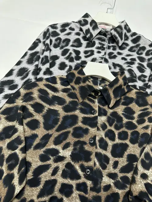 Леопардовая рубашка женская на завязках ( р-р 42-48)