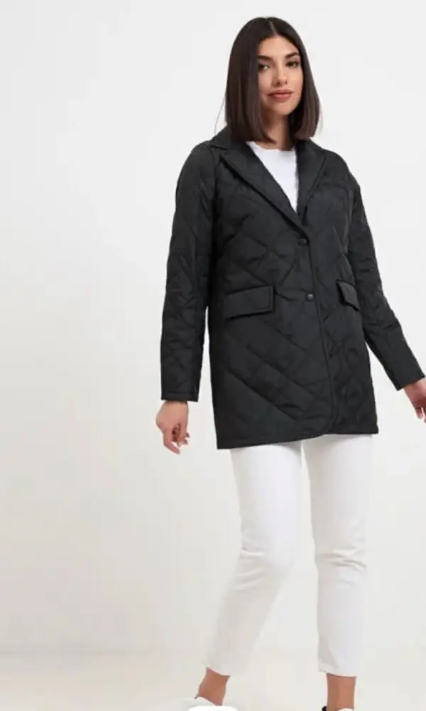 Стеганая  женская куртка-пиджак (р-р 42-48)