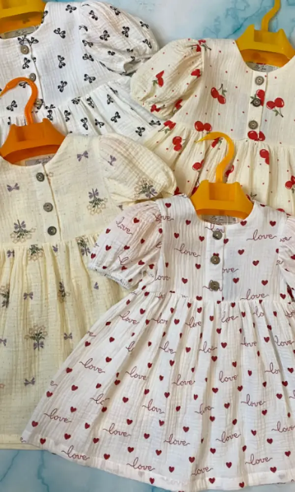Платье для девочки летнее муслиновое (р-р 2г -7л)
